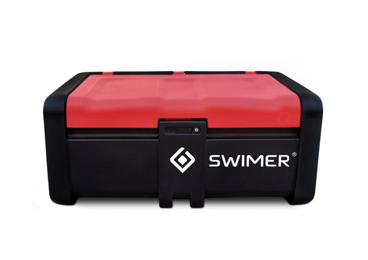 Duurzame afsluitbare kunststof opslagbox Swimer mobiBOXX